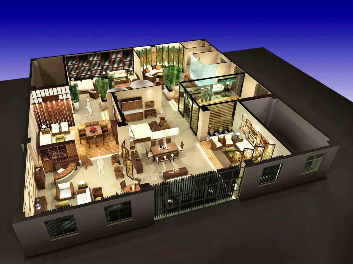 未来家居展厅概念 家具展厅设计效果图